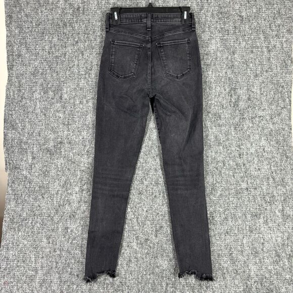 Abercrombie & Fitch Jeans Womens 2 Long Super Skinny Ankle High Rise Stretch Raw - Picture 2 of 8